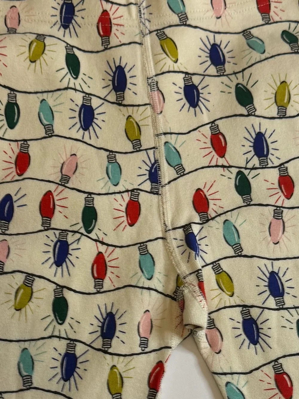 Hanna Andersson Girls Size 10 Christmas Lights Organic Cotton Pajama Leggings